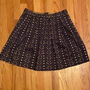 FRANCESCAS NAVY AND GOLD MINI SKIRT